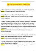 CPCE EXAM- Actual 2025 Complete Questions and Answers Latest &lpar;2025 &sol; 2026&rpar; &lpar;Verified Answers by Expert&rpar;