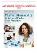 Test Bank - Pharmacotherapeutics for Advanced Practice Nurse Prescribers&comma; 6th Edition &lpar;Woo&comma; 2024&rpar;&comma; Chapter 1-57 &vert; All Chapters