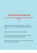 NR 325 EXAM QUESTIONS 2025 WITH GUARANTEED ACCURATE ANSWERS