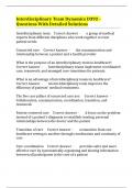 Interdisciplinary Team Dynamics D392 - Questions With Detailed Solutions