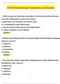 CPCE Practice Exam Actual 2025 Complete Questions and Answers Latest &lpar;2025 &sol; 2026&rpar; &lpar;Verified Answers by Expert&rpar;