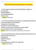 CPCE Practice Questions Actual 2025 Complete Questions and Answers Latest &lpar;2025 &sol; 2026&rpar; &lpar;Verified Answers by Expert&rpar;