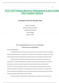 WGU D157 Human Resource Management &vert;Latest Update with Complete Solution