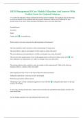 HESI Management Of Care Module 5 Questions And Answers With Verified Study Set Updated Solutions