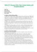 WGU C717 Business Ethics Task 2 &vert;Latest Update with Complete Solution