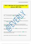 PSYC 2583 Quiz 10&period; Exam Questions And Answers 100&percnt; Pass