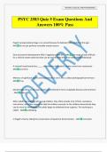 PSYC 2583 Quiz 5 Exam Questions And Answers 100&percnt; Pass