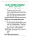 WGU D278 Scripting and Programing OA Questions with 100&percnt; Correct Answers &vert;Verified &vert;Latest Update