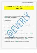 QSP&sol;QSD Exam Questions And Answers 100&percnt; Pass