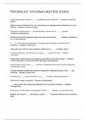 PSYCHOLOGY 1010 EXAM 3 MULTIPLE CHOICE