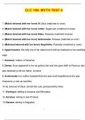 CLC 106 Myth Test 4 Actual 2025 Complete Questions and Answers Latest &lpar;2025 &sol; 2026&rpar; &lpar;Verified Answers by Expert&rpar;
