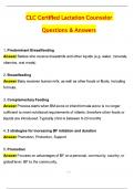 CLC-Certified Lactation Counselor Exam Actual 2025 Complete Questions and Answers Latest &lpar;2025 &sol; 2026&rpar; &lpar;Verified Answers by Expert&rpar;