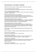 PSYCHOLOGY 1010 EXAM 1 REVIEW
