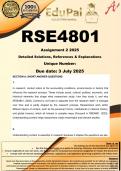 RSE4801 Assignment 2 (COMPLETE ANSWERS) 2025 - DUE 3 July 2025