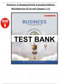 Business&colon; A Changing World &lpar;Canadian Edition&rpar;&comma; 8th Edition - Ferrell Test Bank