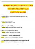CLC EXAM ACTUAL TEST BANK 2025 CERTIFIED LACTATION CONSULTANT EXAM TEST BANK 200 QUESTIONS AND CORRECT ANSWERS&lpar;VERIFIED ANSWERS&rpar;