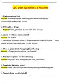 CLC Exam Actual 2025 Complete Questions and Answers Latest &lpar;2025 &sol; 2026&rpar; &lpar;Verified Answers by Expert&rpar;&period;