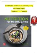 TEST BANK For Nutrition For Healthy Living 6th Edition Schiff Chapters 1 - 13&comma; with Correct Answers