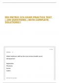 MO METRIX CCS EXAM PRACTICE TEST &vert; 100 QUESTIONS &vert; WITH COMPLETE SOLUTIONS&excl;&excl;