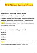 RCIS MOCK Exam Actual 2025 Latest Questions & Answers Latest &lpar;2025 &sol; 2026&rpar; &lpar;Verified Answers by Expert&rpar;