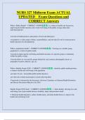 NURS 327 Midterm Exam ACTUAL  UPDATED    Exam Questions and  CORRECT Answers 