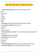 ISSA CPR AND AED- 2025 Complete Questions and Answers Latest &lpar;2025 &sol; 2026&rpar; &lpar;Verified Answers by Expert&rpar;