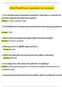 ISSA Final Exam 2025 Complete Questions and Answers Latest &lpar;2025 &sol; 2026&rpar; &lpar;Verified Answers by Expert&rpar;