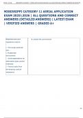 MISSISSIPPI CATEGORY 11 AERIAL APPLICATION  EXAM 20252026 &vert; ALL QUESTIONS AND CORRECT  ANSWERS &lpar;DETAILED ANSWERS&rpar; &vert; LATEST EXAM  &vert; VERIFIED ANSWERS &vert; GRADED A&plus;