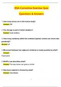 ISSA Corrective Exercise Quizes 2025 Actual Questions and Answers Latest &lpar;2025 &sol; 2026&rpar; &lpar;Verified Answers by Expert&rpar;