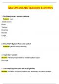 ISSA CPR and AED 2025 Actual Questions and Answers Latest &lpar;2025 &sol; 2026&rpar; &lpar;Verified Answers by Expert&rpar;
