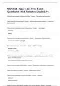 MSN 611 - Quiz 1 &lpar;2&rpar; Prep Exam Questions  And Answers Graded A&plus;&period;