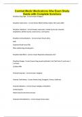Combat Medic Medications 68w Exam Study Guide with Complete Solutions