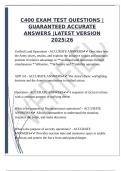 C400 EXAM TEST QUESTIONS &vert;GUARANTEED ACCURATE ANSWERS &vert;LATEST VERSION 202526