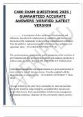 COMPLETE PACKAGE FOR THE C400 EXAMS &vert;GUARANTEED ACCURATE ANSWERS &vert;VERIFIED