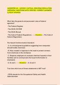HAZWOPER MODULE 41-50 QUIZZES &lpar;ACTUAL 2025&sol;2026&rpar; QUESTIONS AND ANSWERS LATEST UPDATED