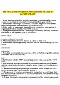 RTE FINAL EXAM QUESTIONS AND ANSWERS GRADED A&plus; LATEST UPDATE&period;