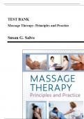 Test Bank - Massage Therapy-Principles and Practice, 7th Edition (Salvo, 2023), Chapter 1-30 | All Chapters