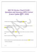 MH 701 &ndash; Final Exam Review &lpar;2025&sol;2026&rpar; &vert; Comprehensive Questions & Verified Answers