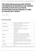 WGU D236 Pathophysiology 2025 UPDATE&vert; COMPREHENSIVE QUESTIONS AND VERIFIED ANSWERS &lpar;COMPLETE SOLUTIONS&rpar; GUARANTEED SUCCESS &vert;GRADE A&plus;&excl;&excl; &lpar;100&percnt; ACCURATE&rpar; GET IT RIGHT&excl;&excl;