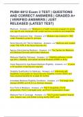 PUBH 6012 Exam 3 TEST &vert; QUESTIONS AND CORRECT ANSWERS &vert; GRADED A&plus; &vert; VERIFIED ANSWERS &vert; JUST RELEASED &lpar;LATEST TEST&rpar;