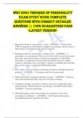 WGU D564 Theories of Personality  EXAM STUDY GUIDE COMPLETE  QUESTIONS WITH CORRECT DETAILED  ANSWERS &vert;&vert; 100&percnt; GUARANTEED PASS  <LATEST VERSION> 