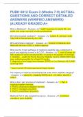 PUBH 6012 Exam 3 &lpar;Weeks 7-9&rpar; ACTUAL QUESTIONS AND CORRECT DETAILED ANSWERS &lpar;VERIFIED ANSWERS&rpar; &vert;ALREADY GRADED A&plus;