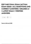 EDF 5481 FINAL EXAM &lpar;ACTUAL EXAM 2025&rpar; &vert; ALL QUESTIONS AND CORRECT ANSWERS &vert; GRADED A&plus; &vert; LATEST EXAM &vert; VERIFIED ANSWERS