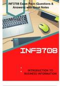 INF3708 Exam Pack &lpar;Questions & Answers&rpar; with Great Notes