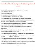 Review Basic X-Ray Machine Operator Certification questions with answers