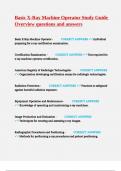 Basic X-Ray Machine Operator Study Guide Overview questions and answers