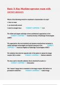 Basic X-Ray Machine operator exam with correct answers