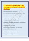 AAMA Exam Questions with 100&percnt; correct answers Latest Versions 2025 Graded A&plus;&period;