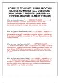 COMM 226 EXAM 2025 &vert; COMMUNICATION STUDIES COMM 2226 &vert; ALL QUESTIONS AND CORRECT ANSWERS &vert; GRADED A&plus; &vert; VERIFIED ANSWERS &vert; LATEST VERSION