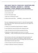 HESI ADULT HEALTH 2 EXAM 2025 &vert; QUESTIONS AND CORRECT ANSWERS &vert; GRADED A&plus; &vert; VERIFIED ANSWERS &vert; LATEST VERSION &lpar;JUST RELEASED&rpar;